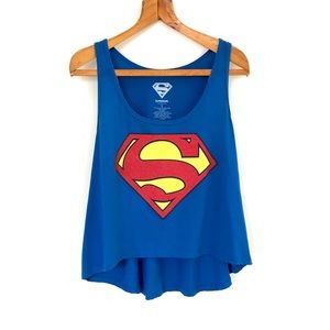 TM & DC Comics Supergirl Loose Trapeze Tank Top M
